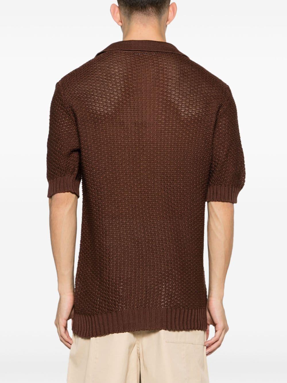 TAGLIATORE Crochet Polo Shirt