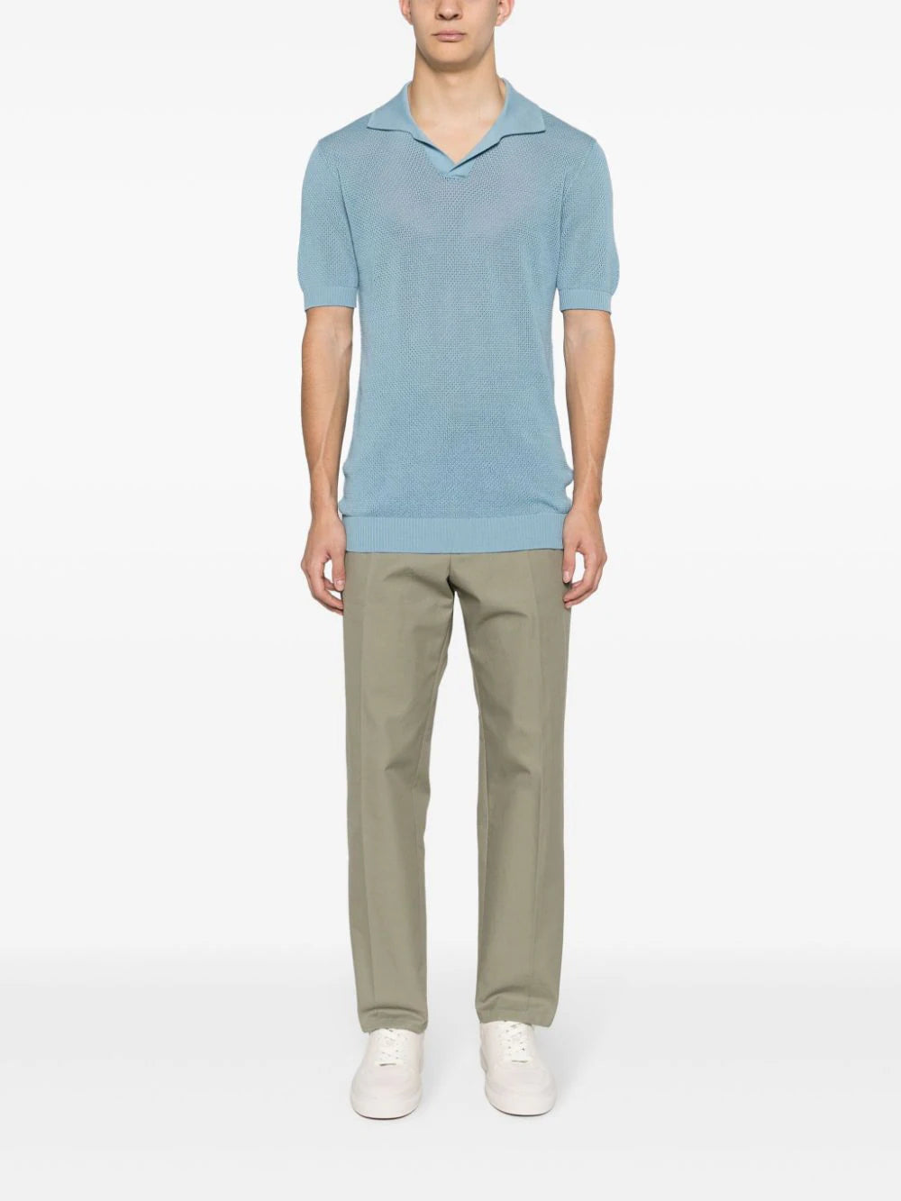 TAGLIATORE Crochet Polo Shirt