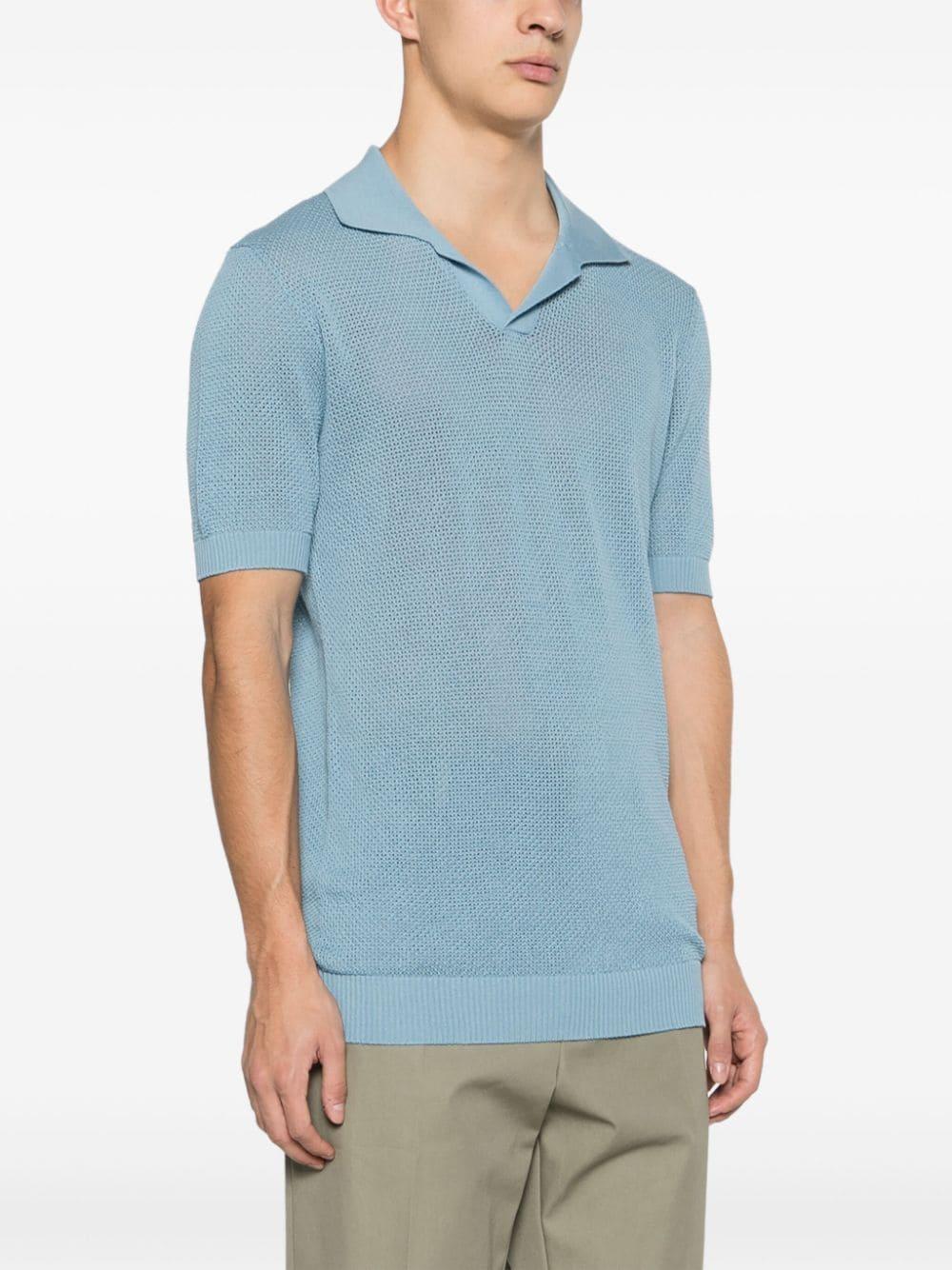 TAGLIATORE Crochet Polo Shirt