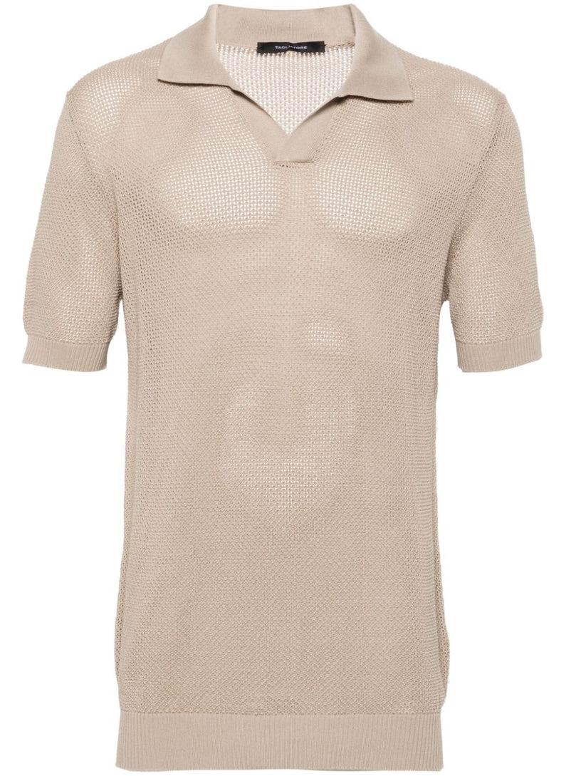 TAGLIATORE Crochet polo shirt