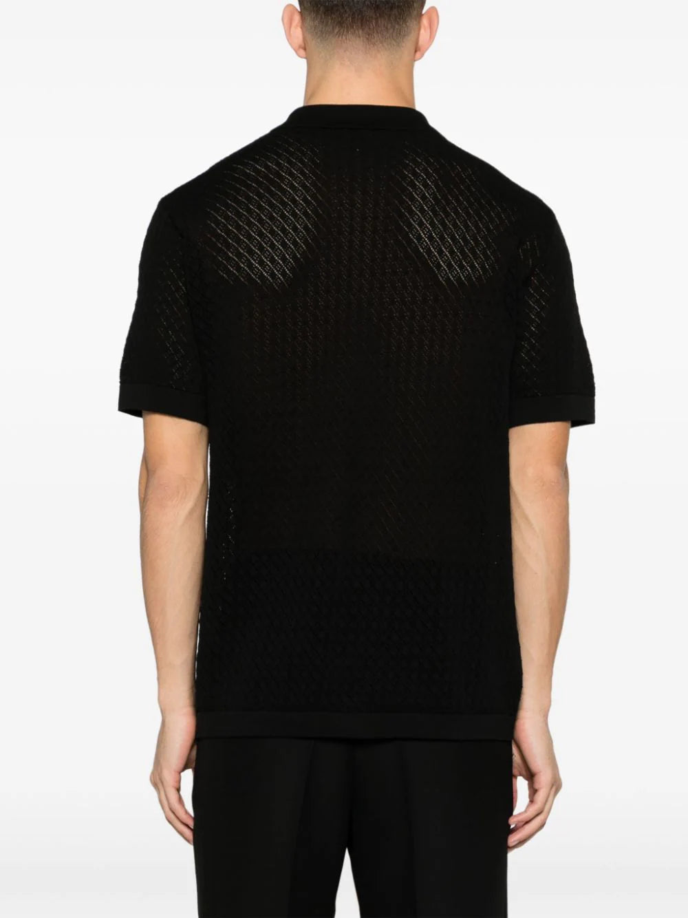 TAGLIATORE Knitted Shirt With Pointed Collar