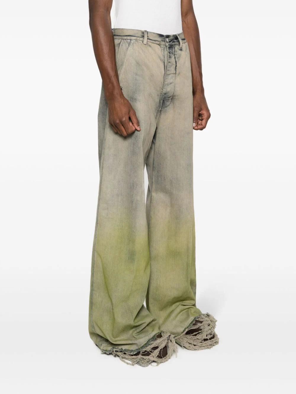 RICK OWENS Tailored Belas In 13oz Acid Degrade Denim