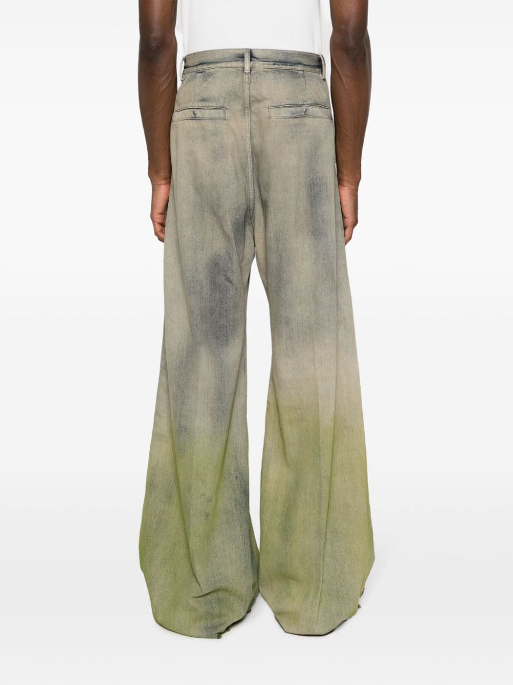 RICK OWENS Tailored Belas In 13oz Acid Degrade Denim