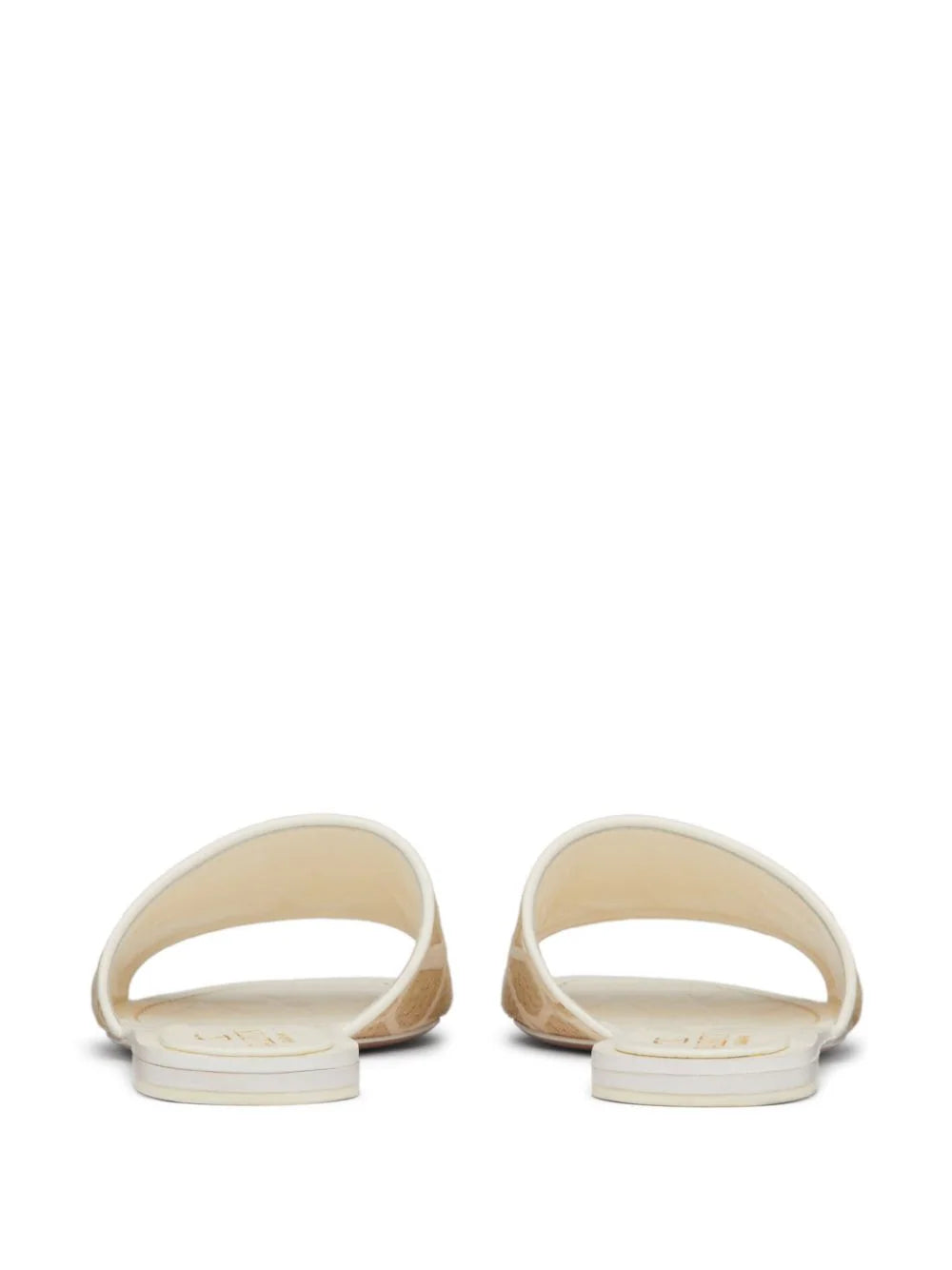Valentino Garavani Toile Iconographe Raffia Slide Sandal