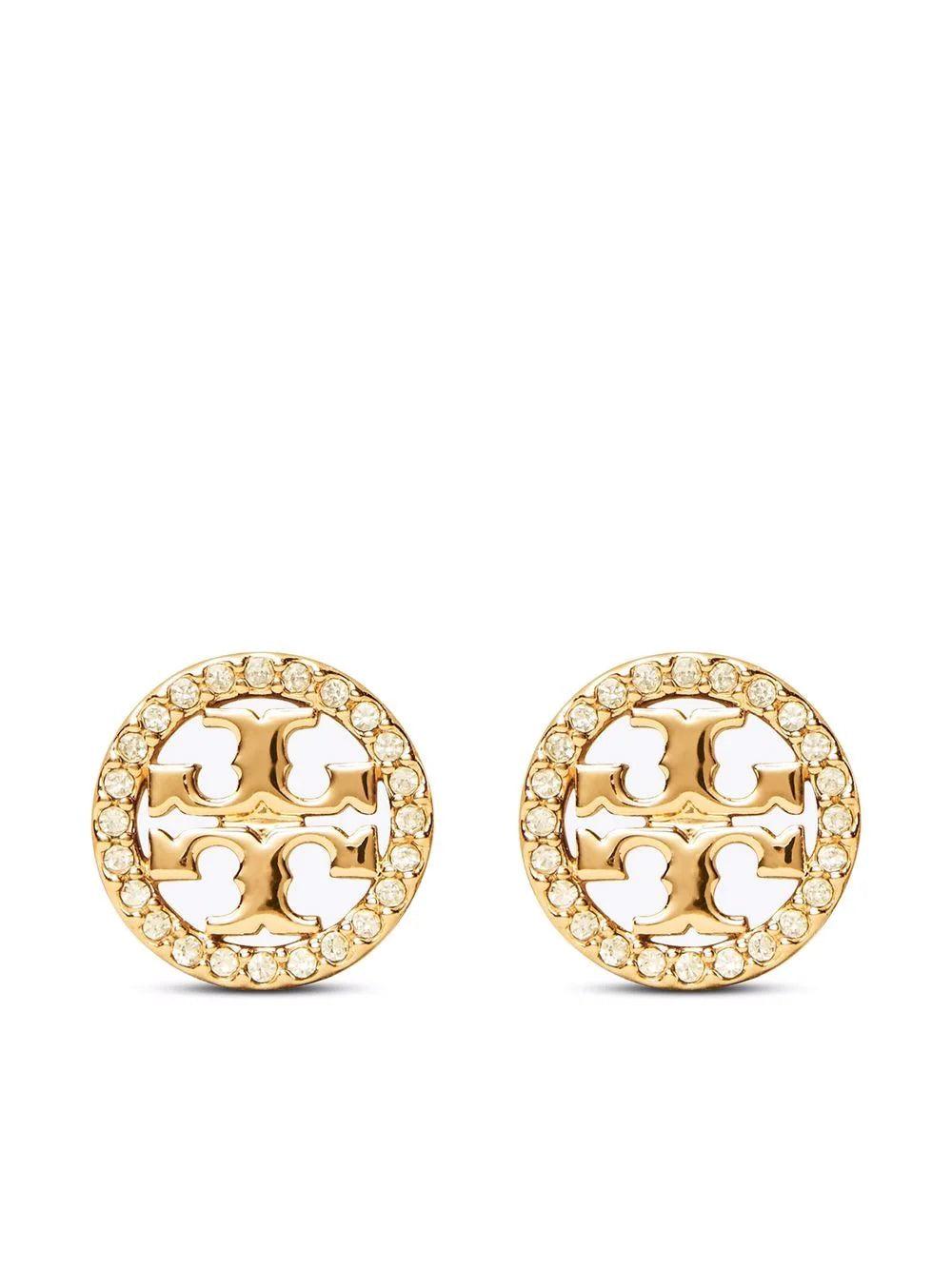 Tory Burch Miller Stud Earrings With Pavé