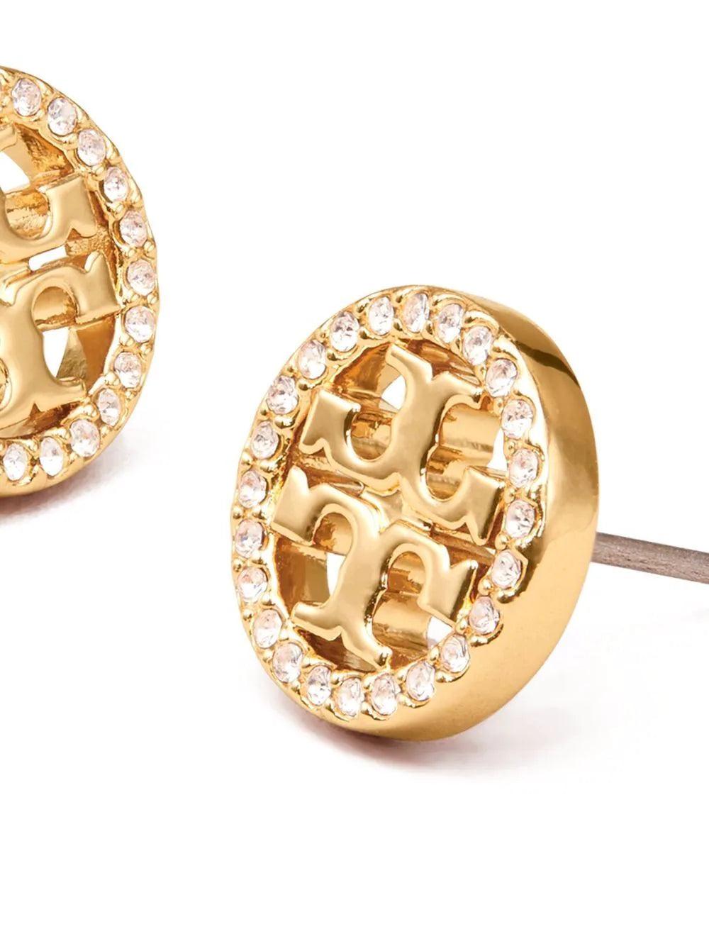 Tory Burch Miller Stud Earrings With Pavé