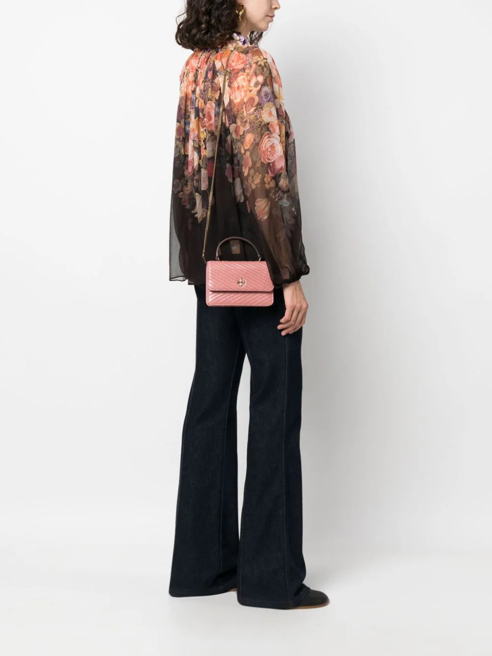 Tory Burch Mini Kira Moto Quilt Chain Wallet