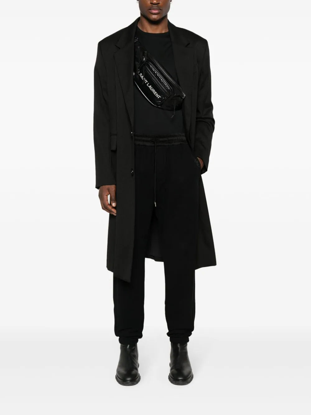 Saint Laurent Tracksuit-style Trousers In Brushed Fabric