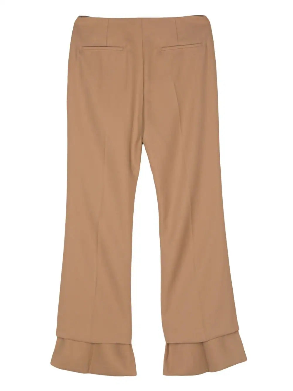 Chloé Trousers With Asymmetric Hem In Grain De Poudre Wool