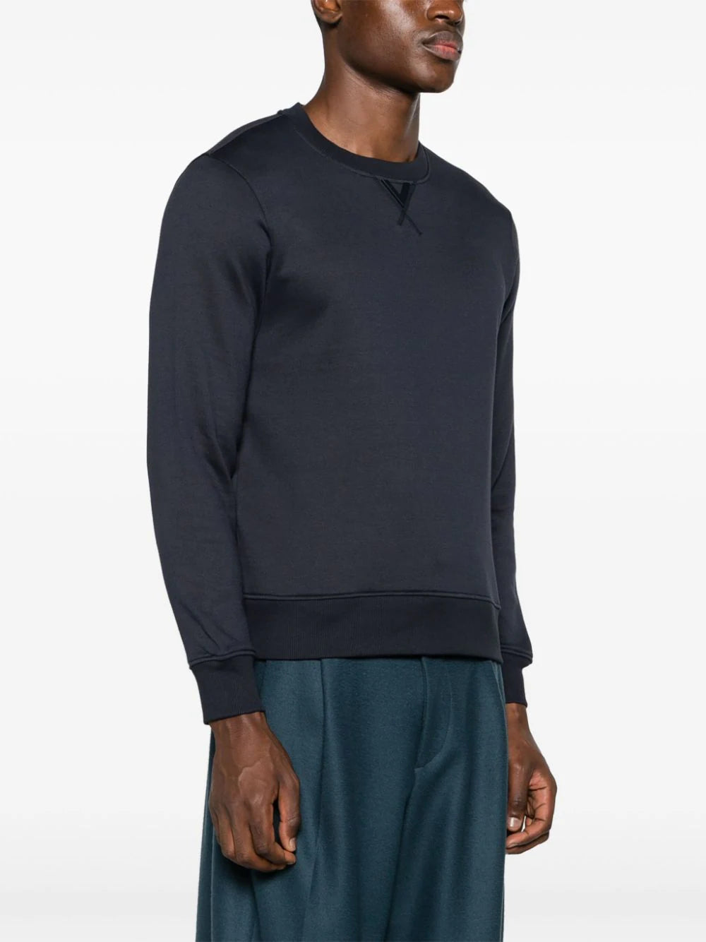 Valentino Garavani Valentino Crewneck Sweatshirt In Cotton With Rubberized V Detail