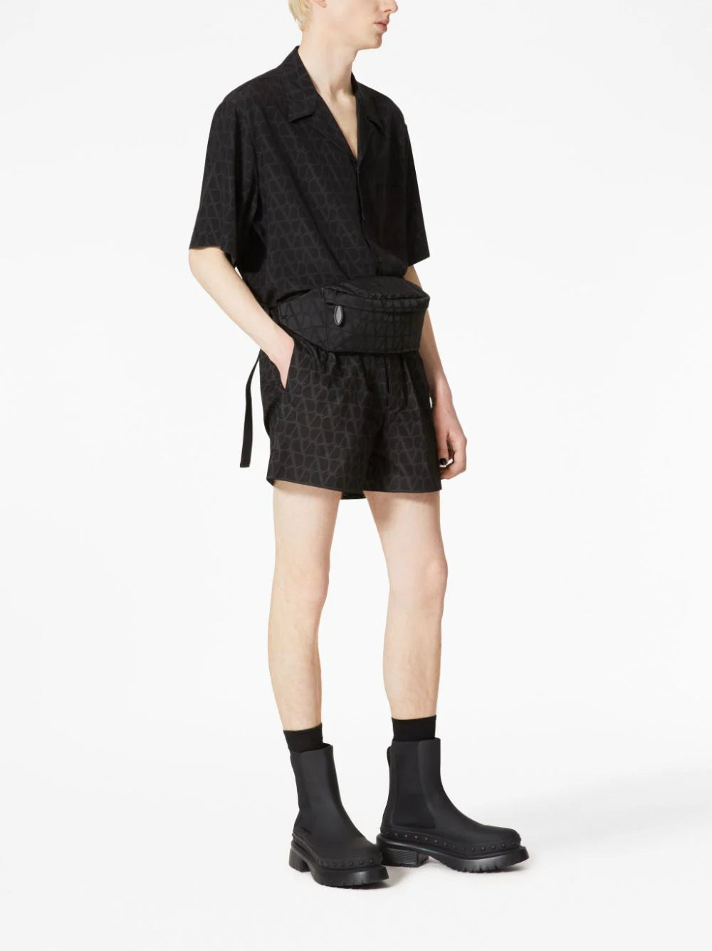 Valentino Garavani Black Iconographe Belt Bag