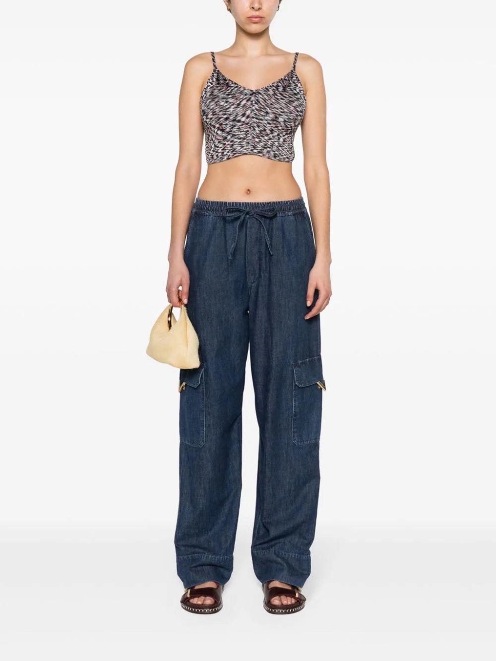 Valentino Garavani Chambray Denim Cargo Trousers