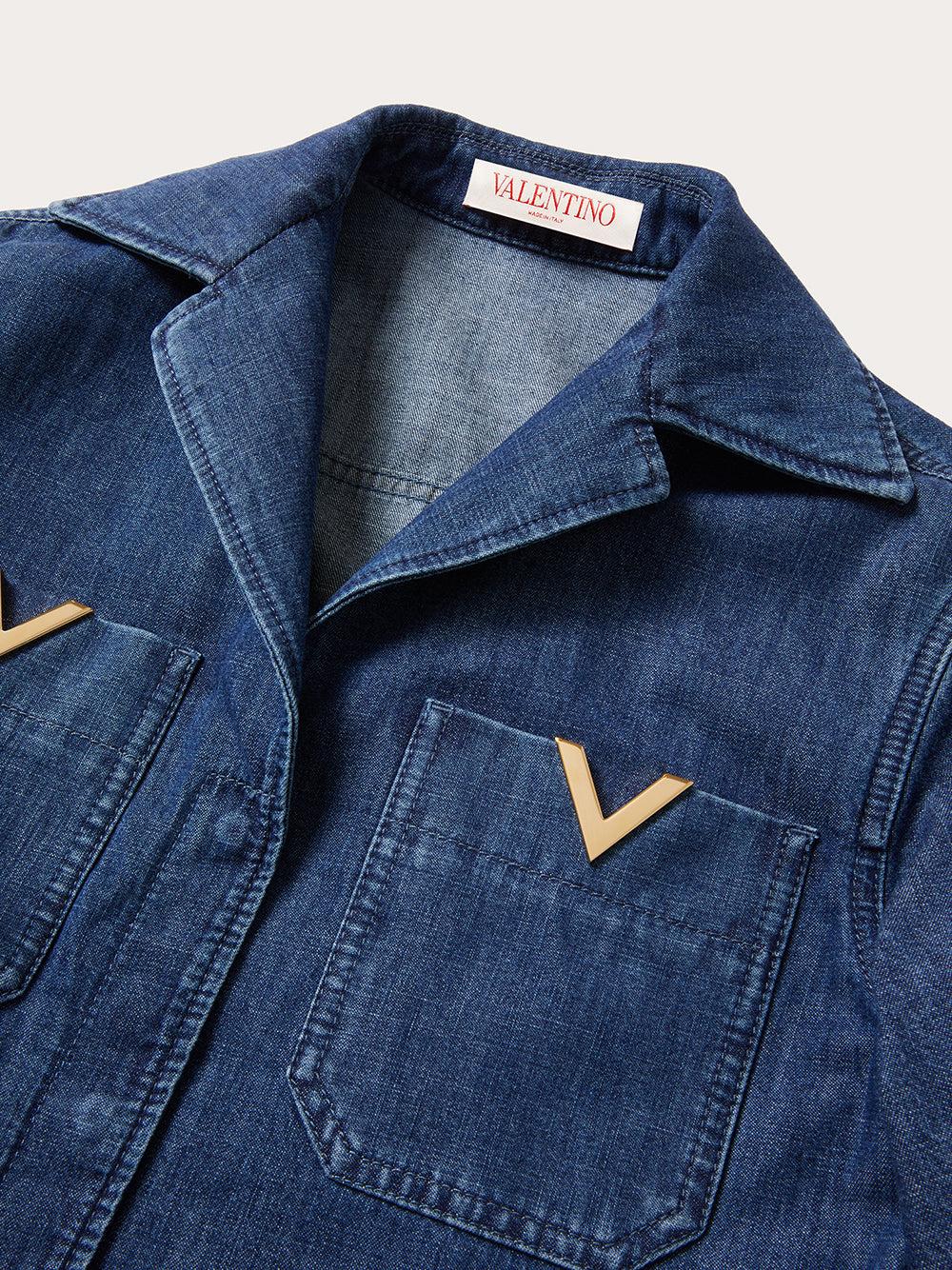 Valentino Garavani Chambray Denim Jumpsuit