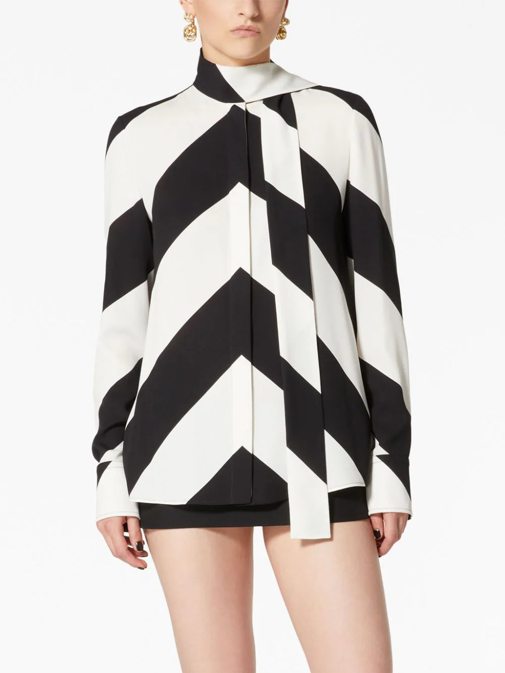 Valentino Garavani Crepe De Chine Strhype Blouse