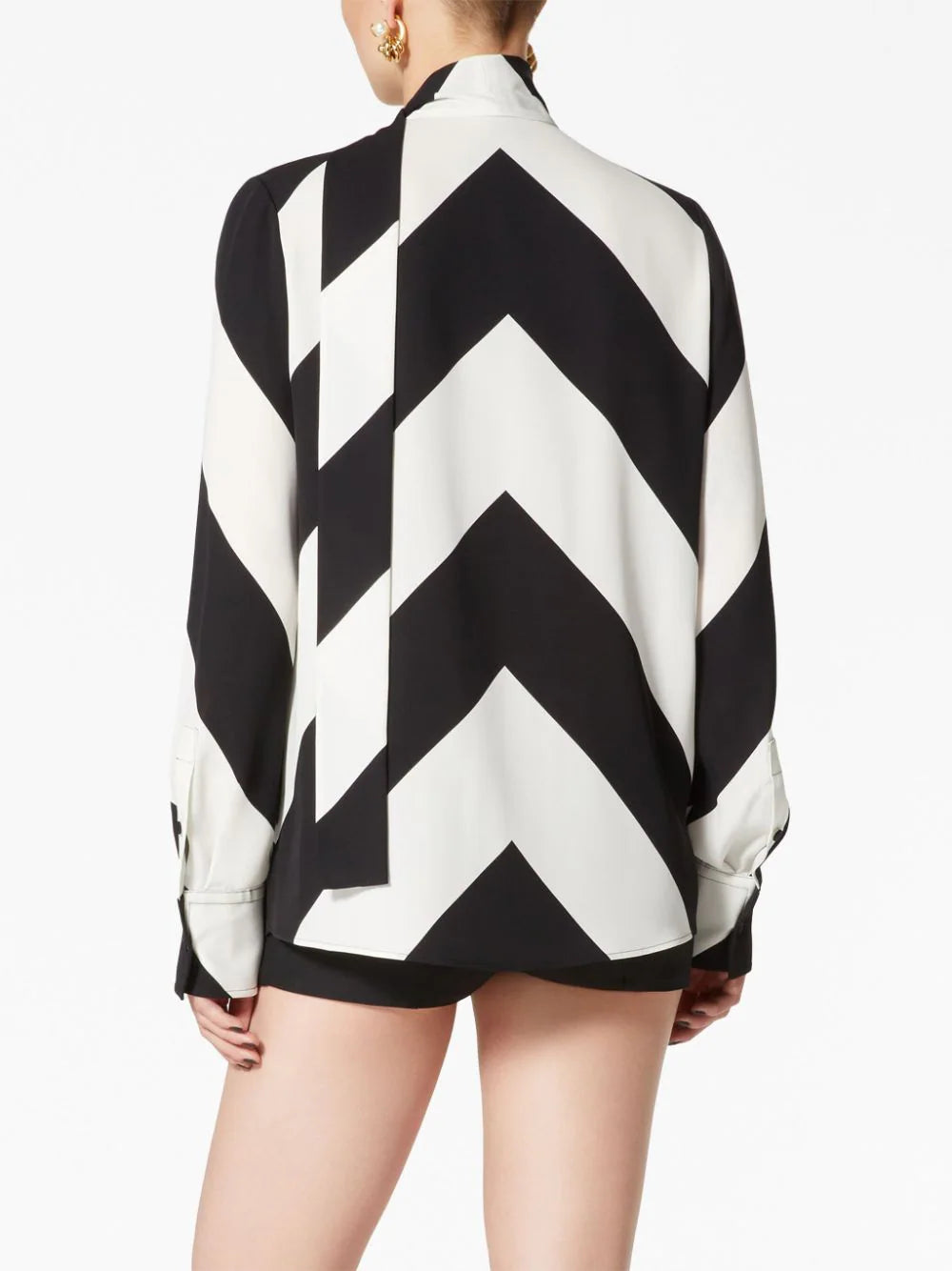 Valentino Garavani Crepe De Chine Strhype Blouse