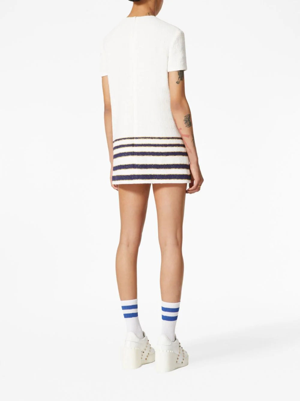 Valentino Garavani Mariniere Tweed Short Dress