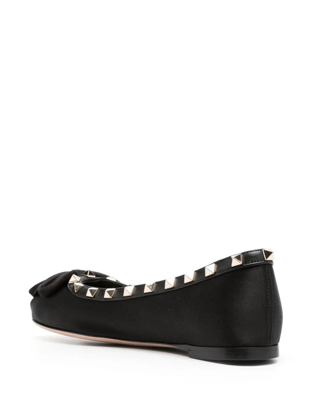 Valentino Garavani Rockstud Satin Ballerina