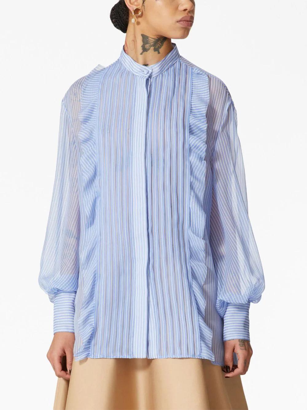Valentino Garavani Stripes Chiffon Shirt