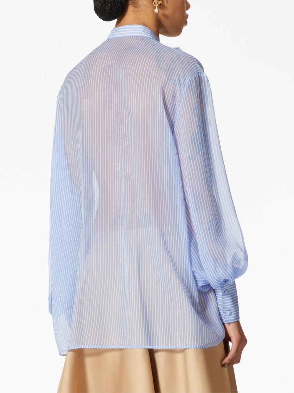 Valentino Garavani Stripes Chiffon Shirt