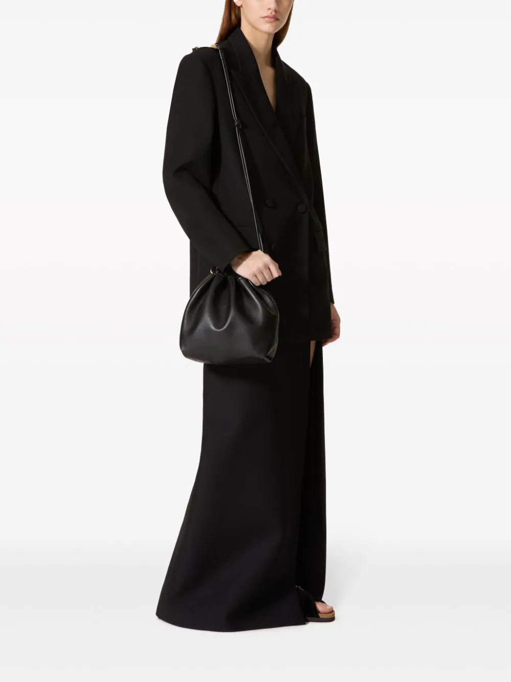 Valentino Garavani Vlogo Pouf Nappa Leather Pouch