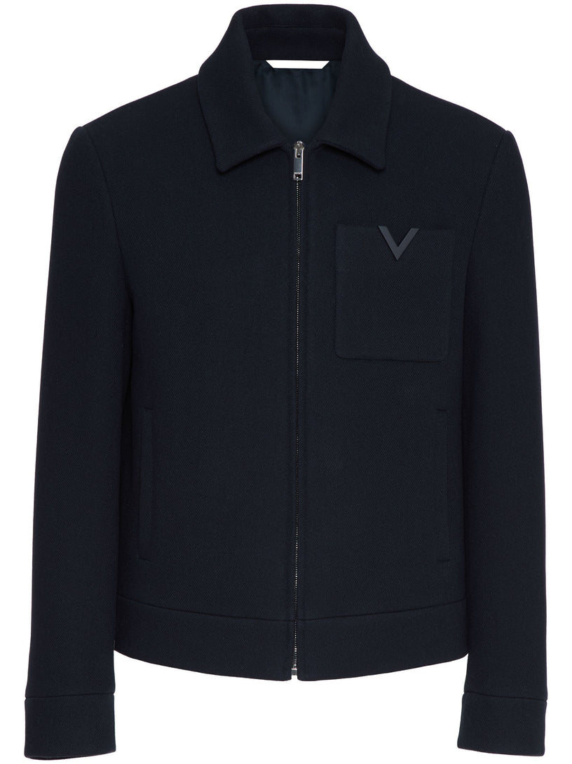 Valentino Garavani Wool jacket with v detail