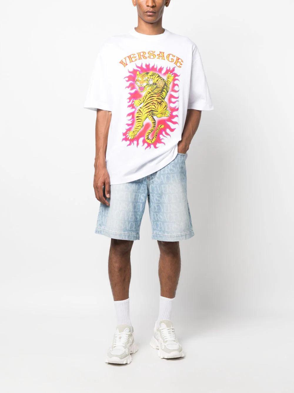 VERSACE Barocco Denim Shorts