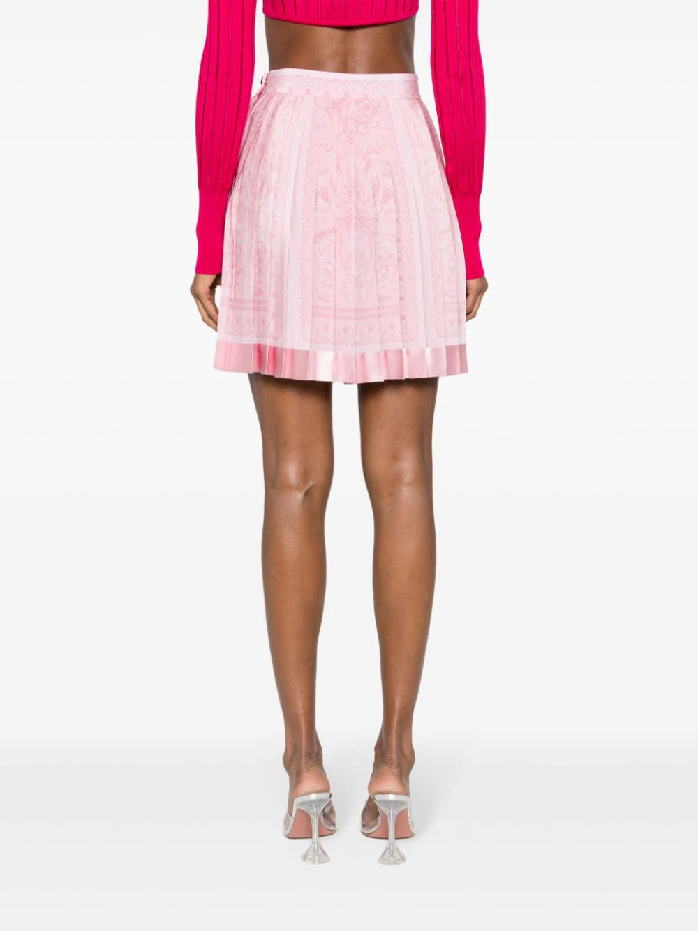 VERSACE Barocco Pleated Mini Skirt