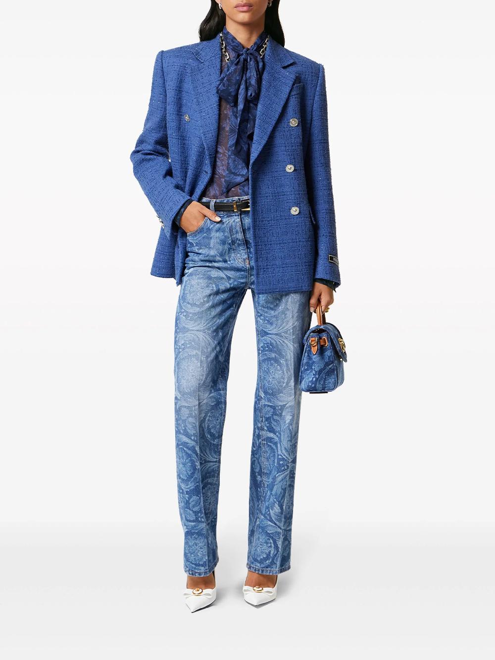 VERSACE Bouclé Tweed Blazer