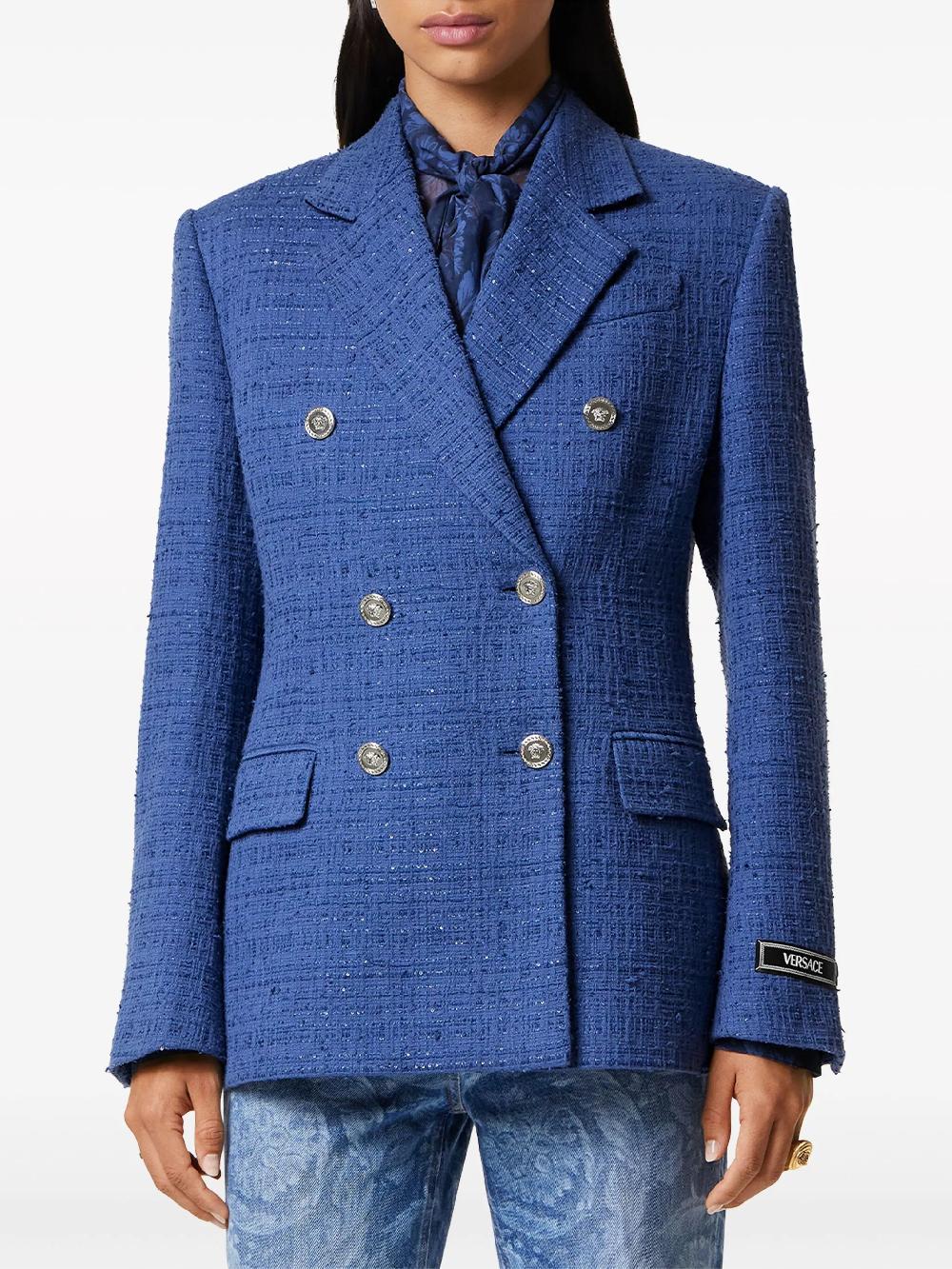 VERSACE Bouclé Tweed Blazer