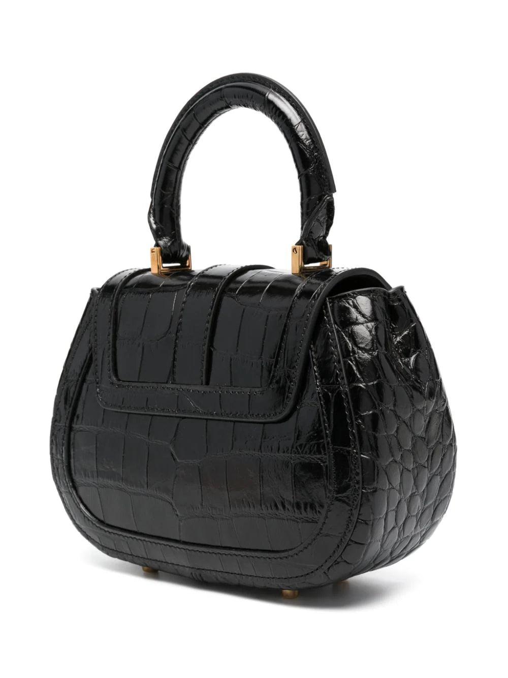 VERSACE Croc-effect Greca Goddess Mini Bag