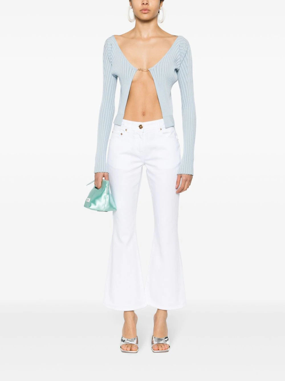 VERSACE Crop Flared Jeans