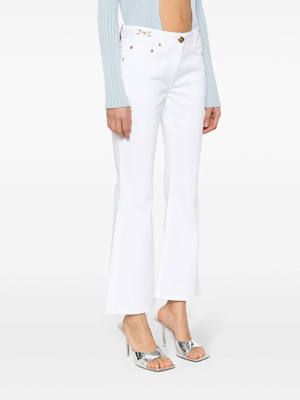 VERSACE Crop Flared Jeans