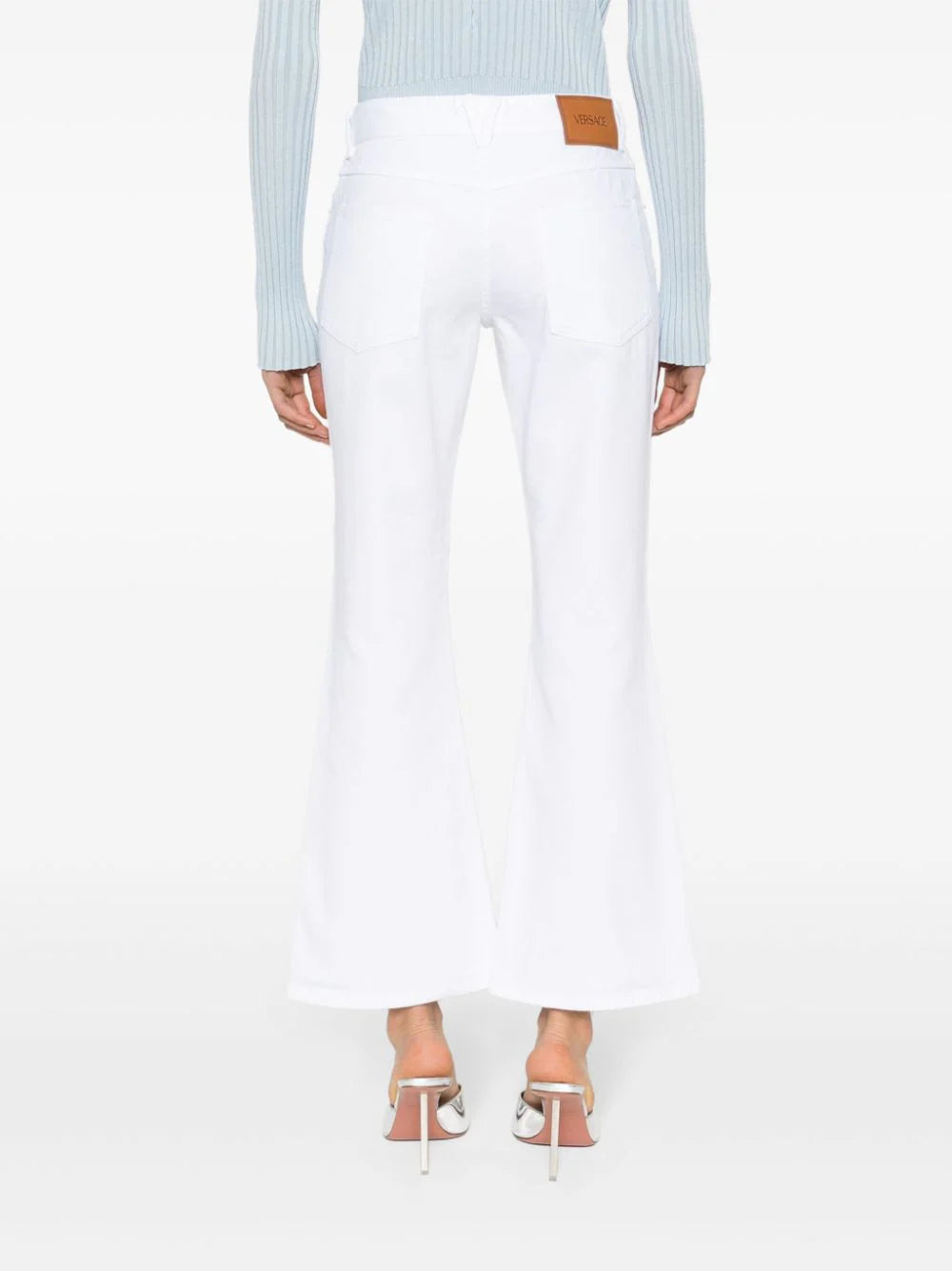 VERSACE Crop Flared Jeans