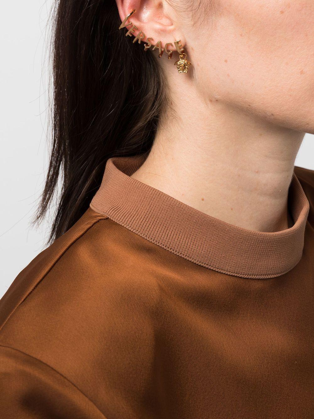 VERSACE Ear Cuff Earring With Medusa And Logo