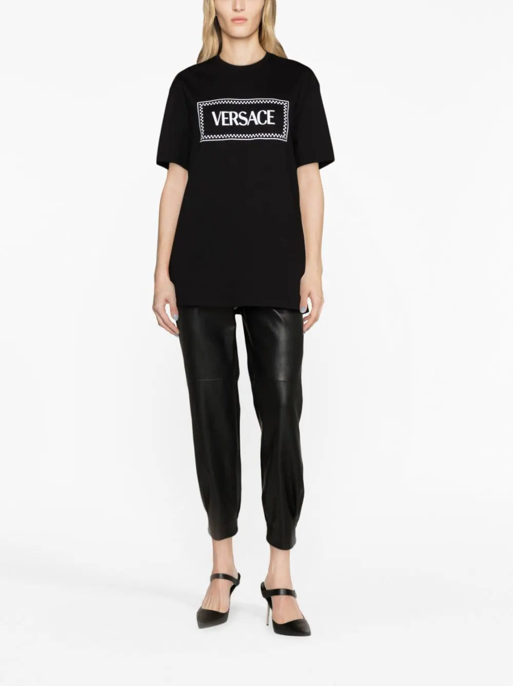 VERSACE Embroidered Logo T-shirt