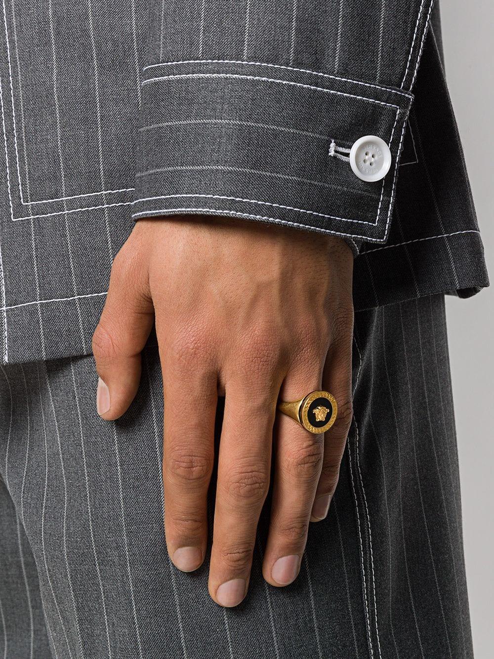 VERSACE Enamel Medusa Ring