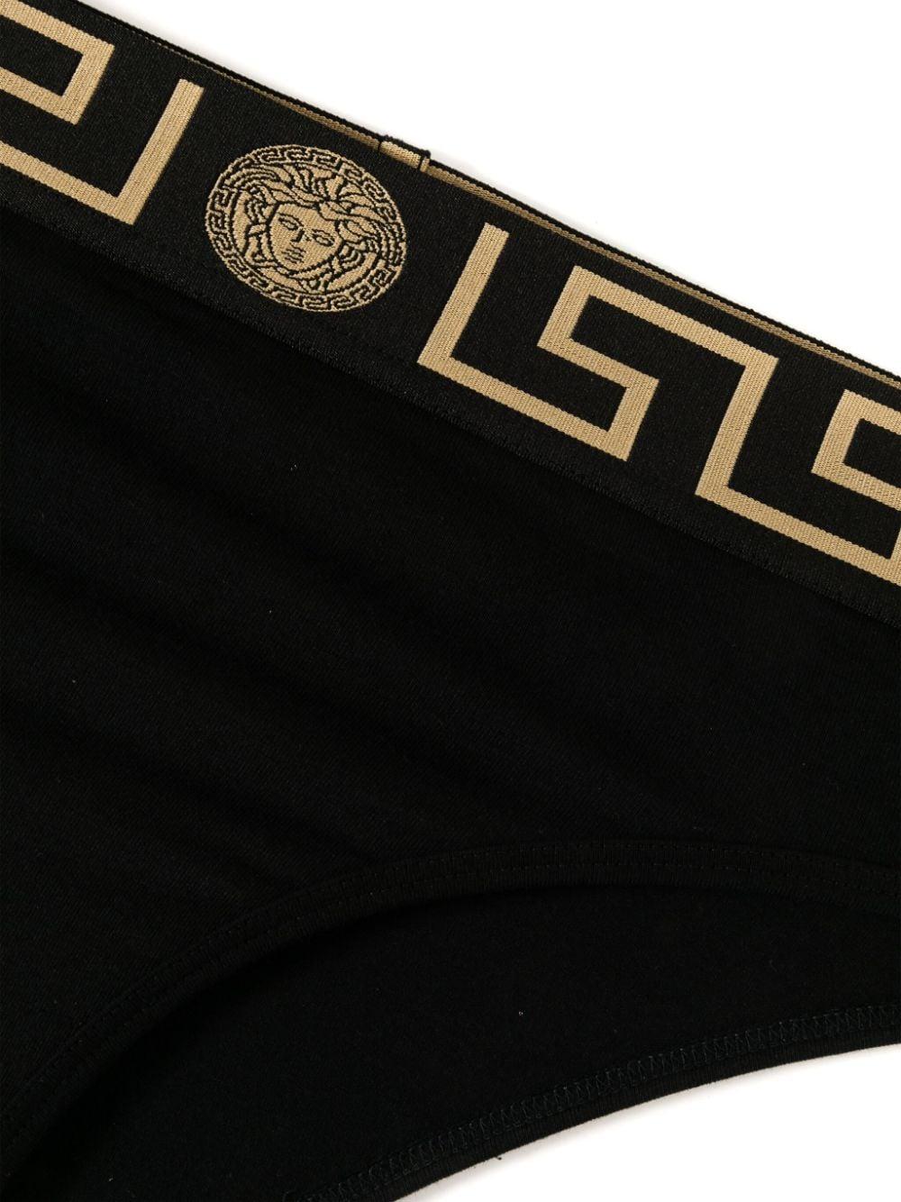 VERSACE Greca Border High Leg Briefs