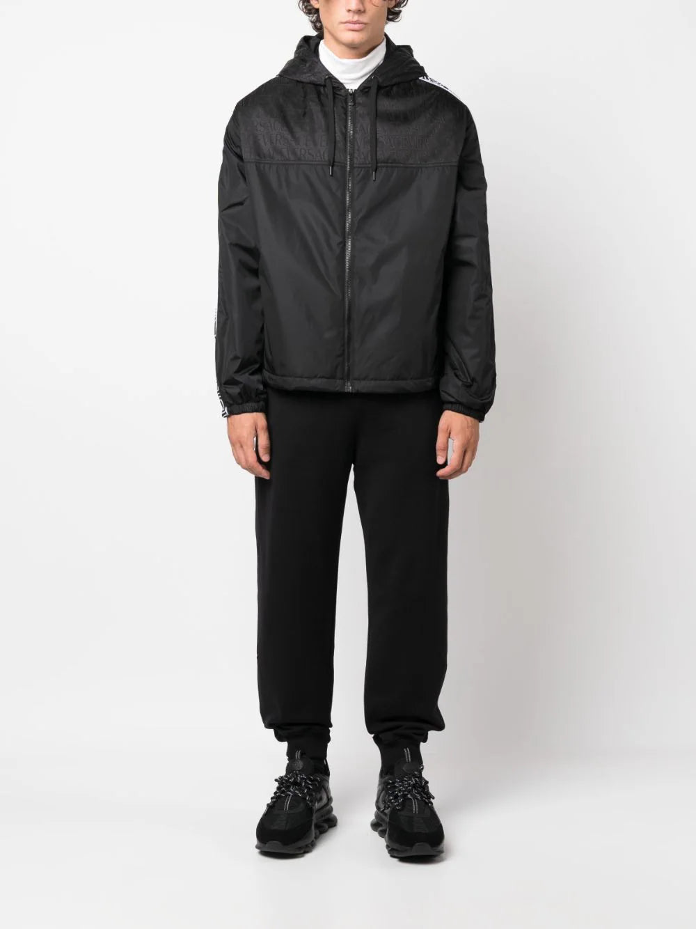 VERSACE Jacquard-logo Hooded Jacket