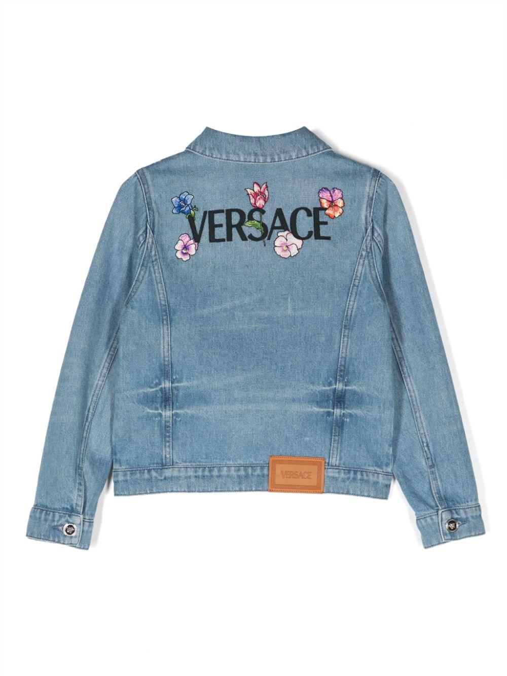 VERSACE Kids Blossom Kids Denim Jacket