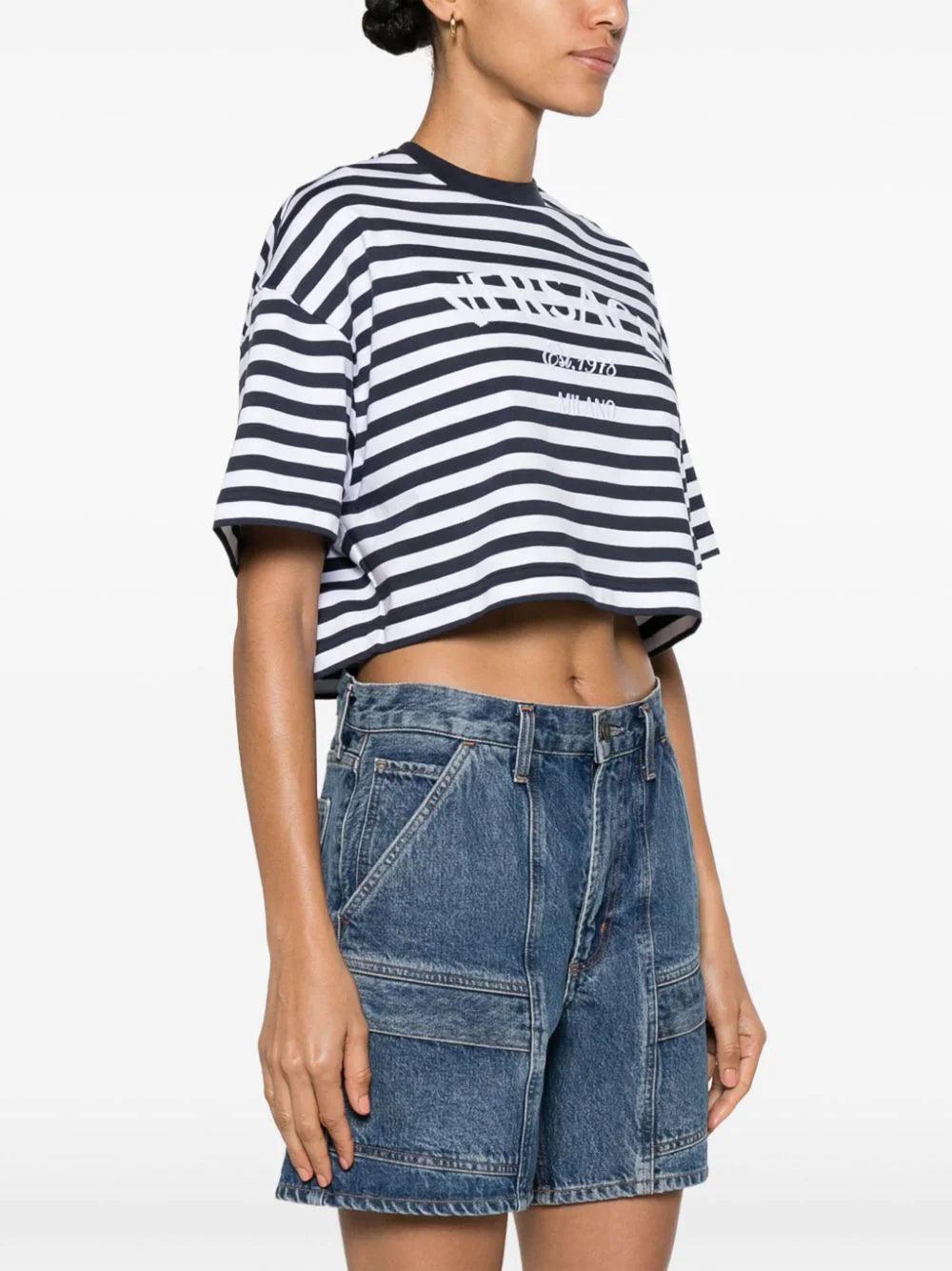 VERSACE L'ancora Versace Crop T-shirt