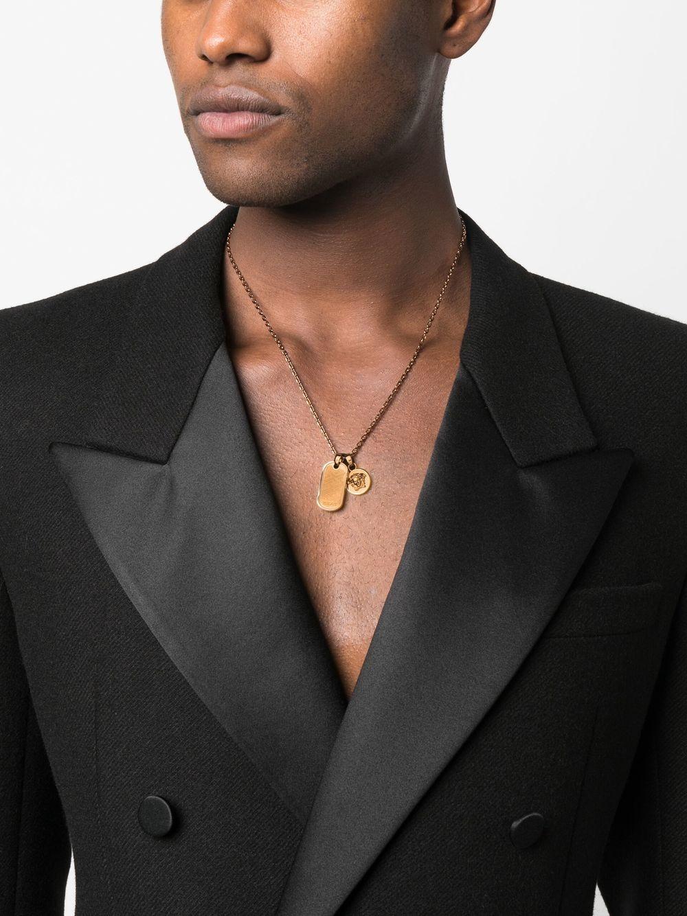 VERSACE La Greca Tag Necklace