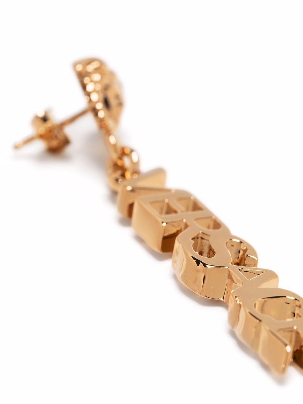VERSACE Logo Drop Earrings