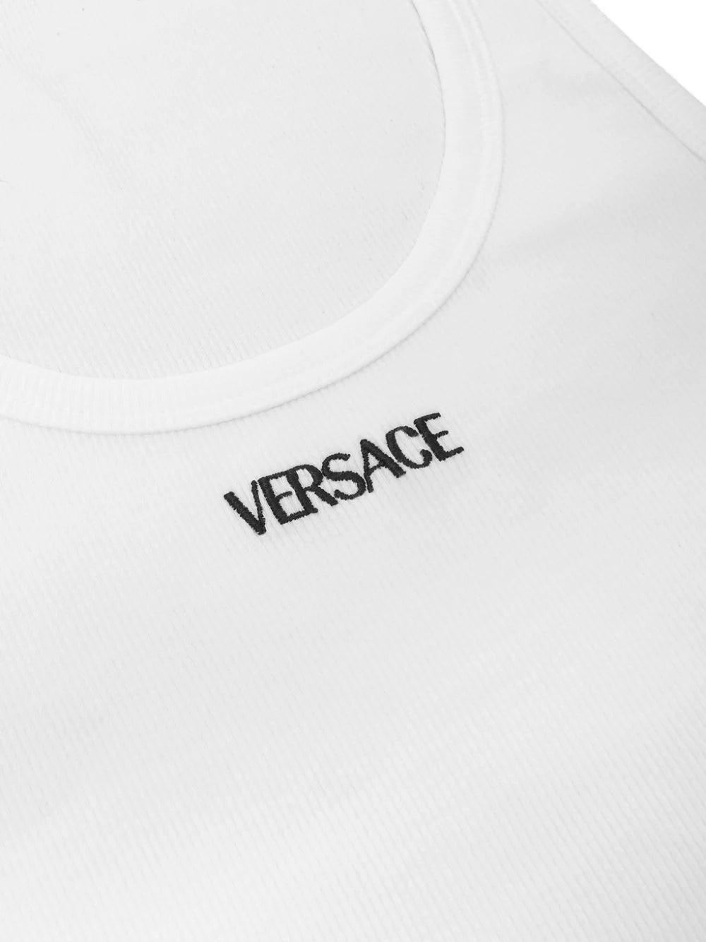 VERSACE Logo Ribbed Tank Top