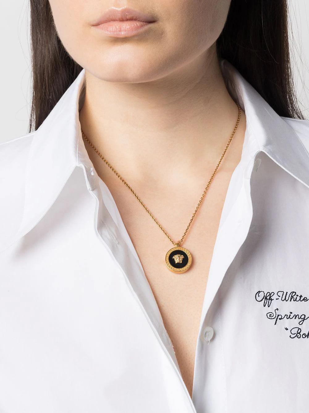VERSACE Necklace With Enamelled Medusa
