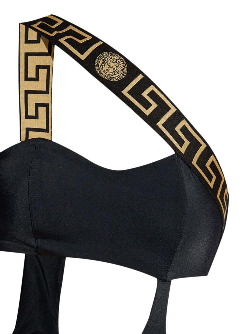 VERSACE One-piece Swimsuit With Greek Border