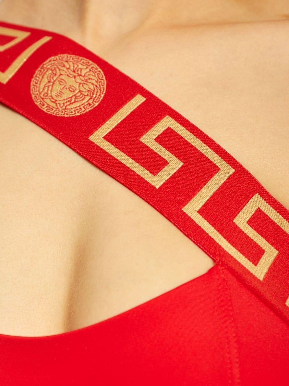 VERSACE One-piece Swimsuit With Greek Border
