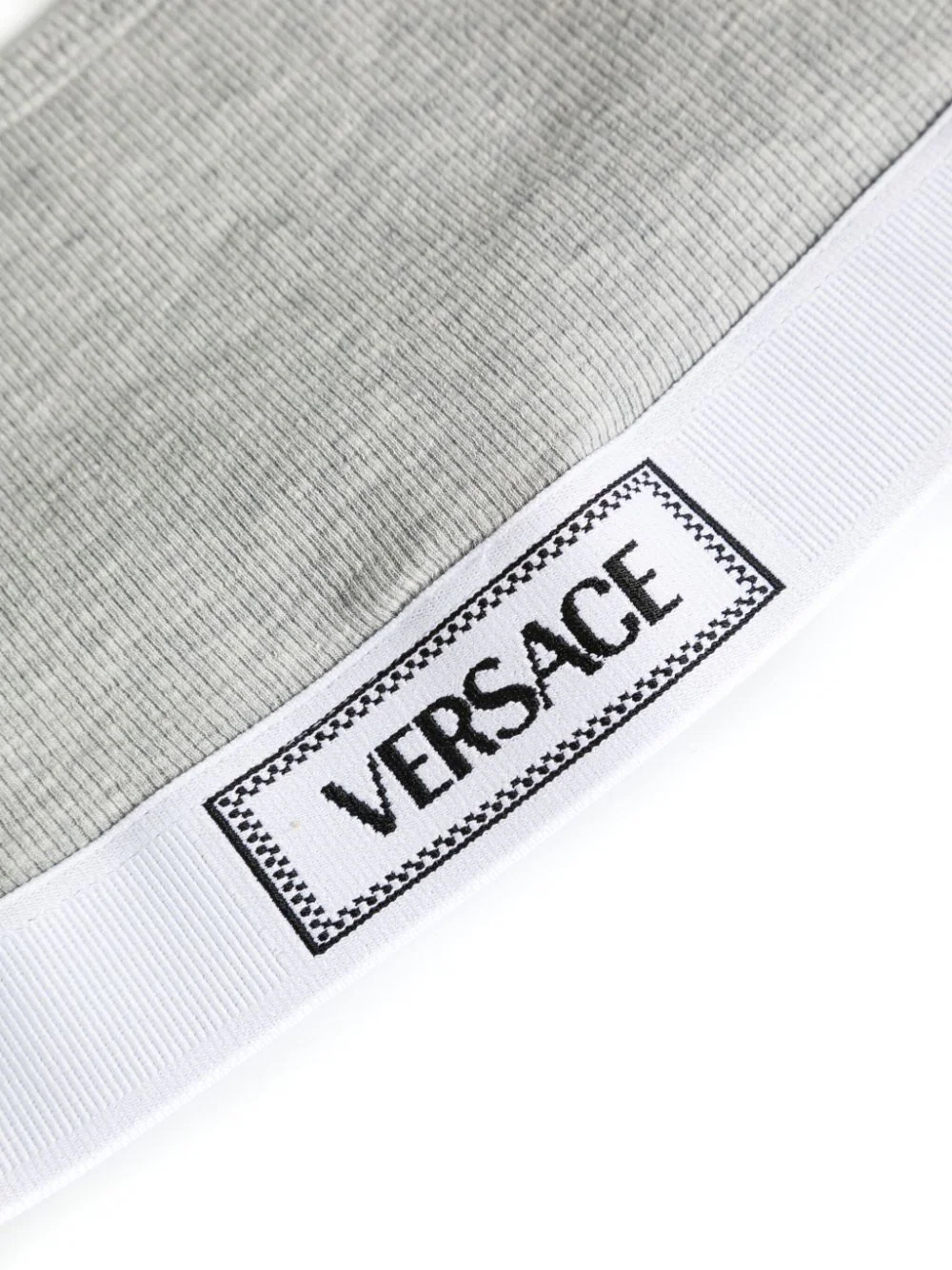 VERSACE Ribbed Bra With Vintage '90s Logo