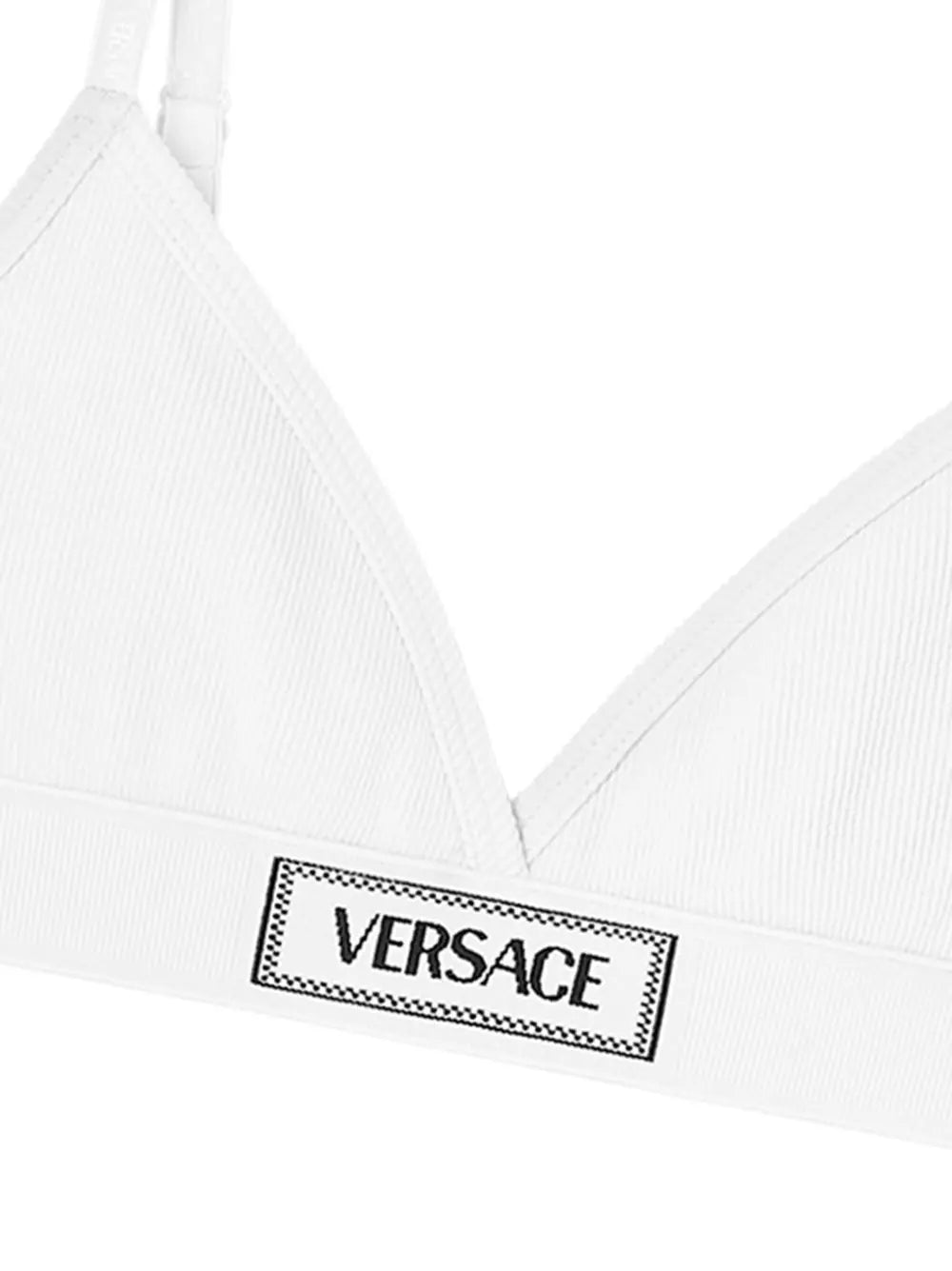 VERSACE Ribbed Bralette With '90s Vintage Logo