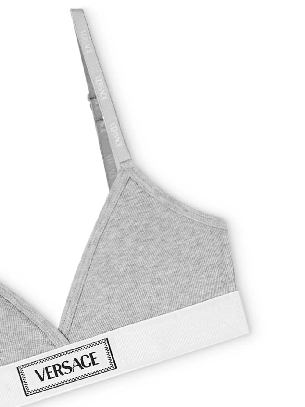 VERSACE Ribbed Bralette With '90s Vintage Logo