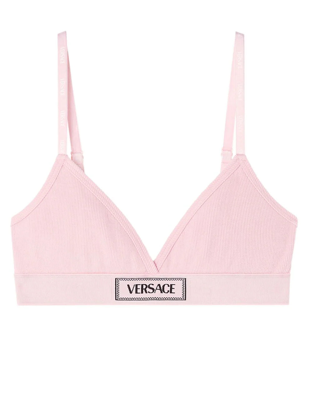 VERSACE Ribbed Bralette With '90s Vintage Logo